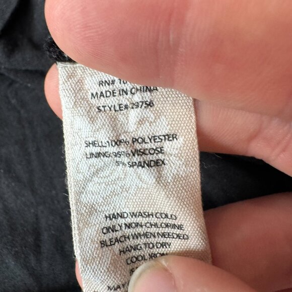 Soft Surroundings Black Sheer Very Long Tunic Top Size Large Side Slit, Lined B5 - Picture 6 of 7